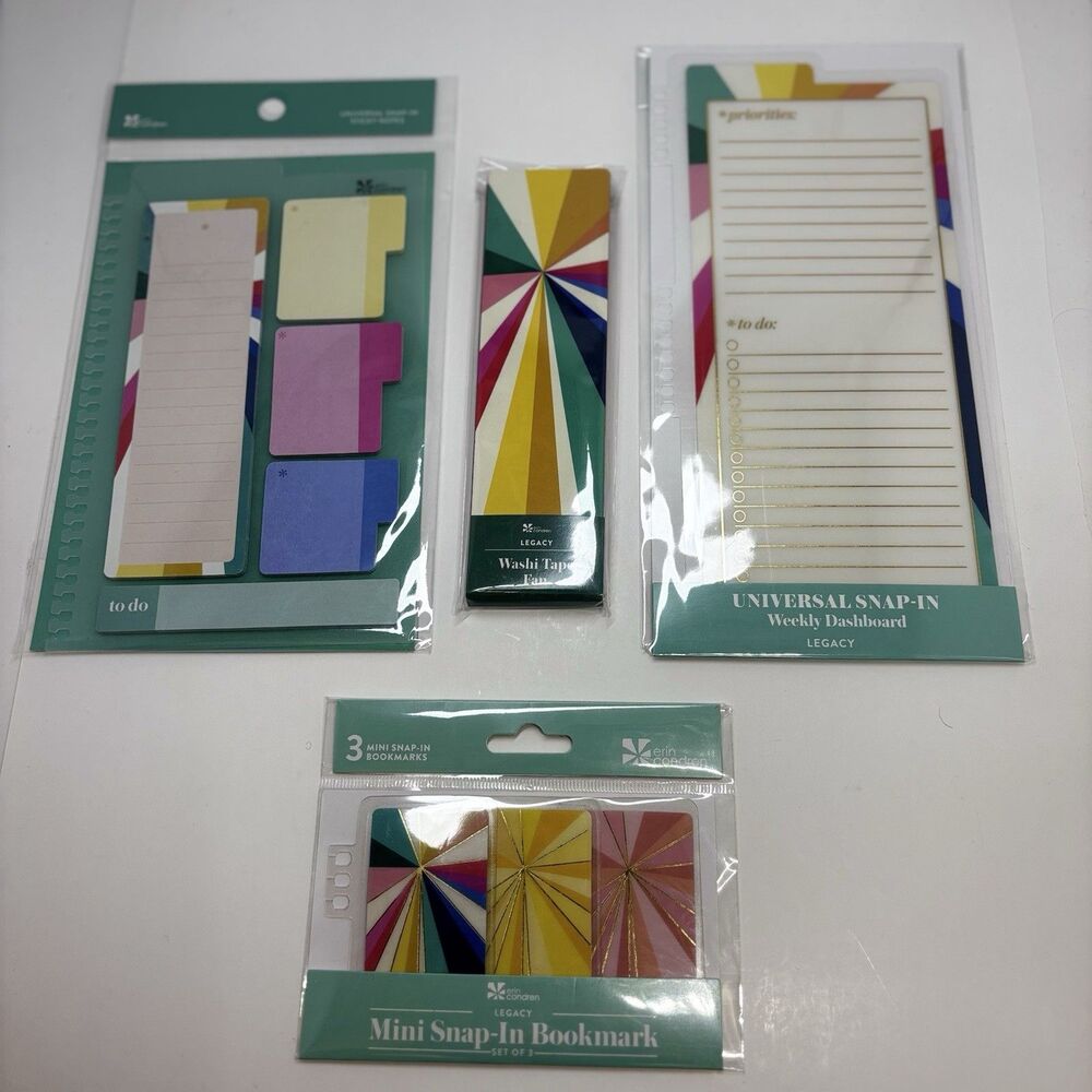 Erin Condren Lot Legacy Planner Accessory Lot Sticky Notes Dashboard Washi